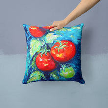 Load image into Gallery viewer, Vegetables - Tomatoes on the vine Canvas Throw Pillow - 14x14 Decorative Pillow – Art for Your Home &amp; Patio MW1148PW1414