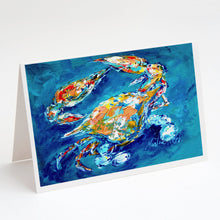 Load image into Gallery viewer, By Chance Crab Greeting Cards - Blank Note Cards – 8-Pack of Artist-Designed Cards with Envelopes