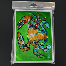 Load image into Gallery viewer, Wide Load Crab Greeting Cards - Blank Note Cards – 8-Pack of Artist-Designed Cards with Envelopes