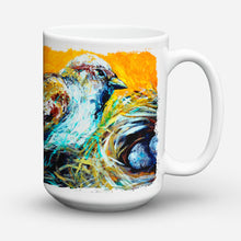 Load image into Gallery viewer, Look at the Birdie Dishwasher Safe Microwavable Ceramic Coffee Mug 15 ounce MW1158CM15