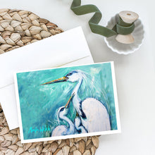 Load image into Gallery viewer, Mother's Love White Crane Greeting Cards - Blank Note Cards – 8-Pack of Artist-Designed Cards with Envelopes