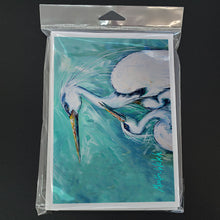 Load image into Gallery viewer, Mother's Love White Crane Greeting Cards - Blank Note Cards – 8-Pack of Artist-Designed Cards with Envelopes