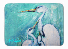 Load image into Gallery viewer, Mother's Love White Crane Machine Washable Memory Foam Mat MW1159RUG