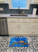 Load image into Gallery viewer, Big Spash Crab in blue Machine Washable Memory Foam Mat MW1163RUG