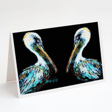 Load image into Gallery viewer, Dressed in Black Pelican Greeting Cards - Blank Note Cards – 8-Pack of Artist-Designed Cards with Envelopes