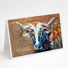 Load image into Gallery viewer, On the Loose Brown Cow Greeting Cards - Blank Note Cards – 8-Pack of Artist-Designed Cards with Envelopes