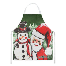 Load image into Gallery viewer, Frosty and Santa Claus Apron – Artist-Designed Kitchen, BBQ &amp; Craft Apron MW1167APRON