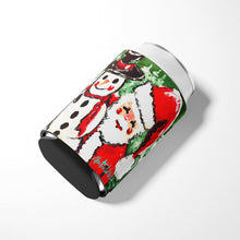 Load image into Gallery viewer, Friends Snowman and Santa Claus Can or Bottle Hugger MW1167CC