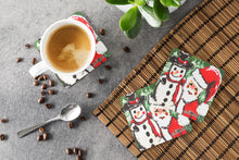 Load image into Gallery viewer, Friends Snowman and Santa Claus Foam Coaster MW1167FC
