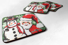 Load image into Gallery viewer, Friends Snowman and Santa Claus Foam Coaster MW1167FC