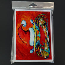 Load image into Gallery viewer, Crab in Santa Hat Santa Claws Greeting Cards - Blank Note Cards – 8-Pack of Artist-Designed Cards with Envelopes