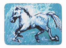 Load image into Gallery viewer, Shadow the Horse in blue Machine Washable Memory Foam Mat MW1171RUG