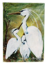 Load image into Gallery viewer, Blessing at Feeding Time Egret Family Garden Flag – Decorative Outdoor Yard Flag MW1186GF