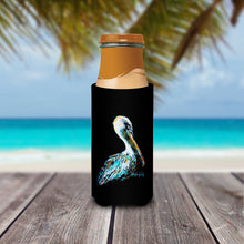 Load image into Gallery viewer, Dressed in Black Pelican Slim Can Hugger – Fun &amp; Functional Drink Coolers MW1195MUK
