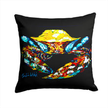 Load image into Gallery viewer, Winner Winner Black Fiddler Crab Canvas Throw Pillow - 14x14 Decorative Pillow – Art for Your Home &amp; Patio MW1205PW1414