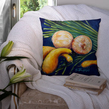 Load image into Gallery viewer, Crooked Neck Squash Canvas Throw Pillow - 14x14 Decorative Pillow – Art for Your Home &amp; Patio MW1206PW1414