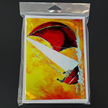Load image into Gallery viewer, Sailboat Break Away Greeting Cards - Blank Note Cards – 8-Pack of Artist-Designed Cards with Envelopes