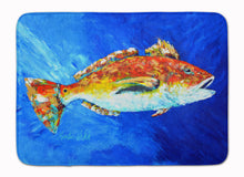 Load image into Gallery viewer, Red Fish White Spin Machine Washable Memory Foam Mat MW1212RUG