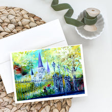 Load image into Gallery viewer, St Louis Cathedrial Across the Square Greeting Cards - Blank Note Cards – 8-Pack of Artist-Designed Cards with Envelopes