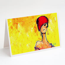 Load image into Gallery viewer, Azalines Earrings Lady Greeting Cards - Blank Note Cards – 8-Pack of Artist-Designed Cards with Envelopes