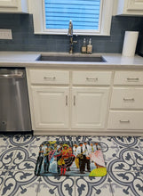 Load image into Gallery viewer, Dancing in the Streets Mardi Gras Machine Washable Memory Foam Mat MW1224RUG
