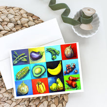 Load image into Gallery viewer, Mixed Fruits and Vegetables Greeting Cards - Blank Note Cards – 8-Pack of Artist-Designed Cards with Envelopes