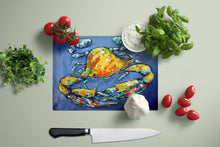 Load image into Gallery viewer, Blue Gray Kinda Day Crab Glass Cutting Boards – Durable, Decorative Kitchen Art Large MW1269LCB