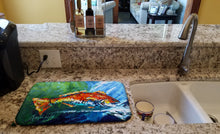 Load image into Gallery viewer, Break Through Red Fish Dish Drying Mat – Absorbent, Artistic Kitchen Essentials MW1270DDM