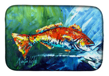 Load image into Gallery viewer, Break Through Red Fish Dish Drying Mat – Absorbent, Artistic Kitchen Essentials MW1270DDM