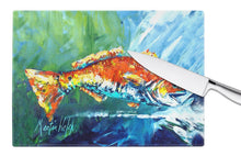 Load image into Gallery viewer, Break Through Red Fish Glass Cutting Boards – Durable, Decorative Kitchen Art Large MW1270LCB
