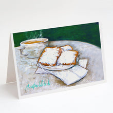 Load image into Gallery viewer, Breakfast Delight Beignets Greeting Cards - Blank Note Cards – 8-Pack of Artist-Designed Cards with Envelopes