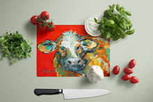 Load image into Gallery viewer, Caught Red Handed Cow Glass Cutting Boards – Durable, Decorative Kitchen Art Large MW1272LCB