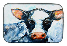 Load image into Gallery viewer, Cow Lick Black and White Cow Dish Drying Mat – Absorbent, Artistic Kitchen Essentials MW1273DDM