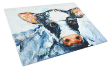 Load image into Gallery viewer, Cow Lick Black and White Cow Glass Cutting Boards – Durable, Decorative Kitchen Art Large MW1273LCB