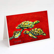 Load image into Gallery viewer, Drifting Home Turtles Greeting Cards - Blank Note Cards – 8-Pack of Artist-Designed Cards with Envelopes