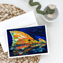 Load image into Gallery viewer, Flipper Red Fish Greeting Cards - Blank Note Cards – 8-Pack of Artist-Designed Cards with Envelopes