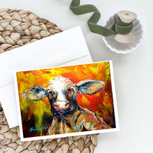 Load image into Gallery viewer, Happy Cow Greeting Cards - Blank Note Cards – 8-Pack of Artist-Designed Cards with Envelopes