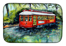 Load image into Gallery viewer, Little Red Street Car Dish Drying Mat – Absorbent, Artistic Kitchen Essentials MW1278DDM