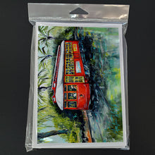 Load image into Gallery viewer, Little Red Street Car Greeting Cards - Blank Note Cards – 8-Pack of Artist-Designed Cards with Envelopes