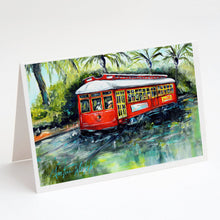 Load image into Gallery viewer, Little Red Street Car Greeting Cards - Blank Note Cards – 8-Pack of Artist-Designed Cards with Envelopes