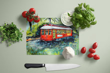 Load image into Gallery viewer, Little Red Street Car Glass Cutting Boards – Durable, Decorative Kitchen Art Large MW1278LCB