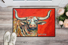 Load image into Gallery viewer, See Red Longhorn Cow Doormat - 24x36 Decorative Floor Mat – Indoor/Outdoor Rug with Artistic Flair MW1281JMAT
