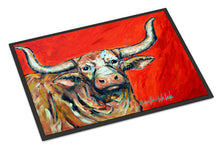 Load image into Gallery viewer, See Red Longhorn Cow Doormat - 24x36 Decorative Floor Mat – Indoor/Outdoor Rug with Artistic Flair MW1281JMAT
