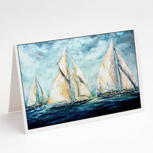 Load image into Gallery viewer, The Last Mile Sail boats Greeting Cards - Blank Note Cards – 8-Pack of Artist-Designed Cards with Envelopes