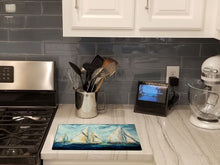 Load image into Gallery viewer, The Last Mile Sail boats Glass Cutting Boards – Durable, Decorative Kitchen Art Large MW1283LCB
