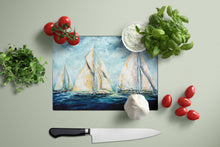 Load image into Gallery viewer, The Last Mile Sail boats Glass Cutting Boards – Durable, Decorative Kitchen Art Large MW1283LCB