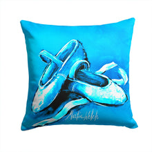 Load image into Gallery viewer, Ballet Shoes Aqua Blue Throw Pillow - 14x14 Decorative Pillow – Art for Your Home &amp; Patio MW1303PW1414