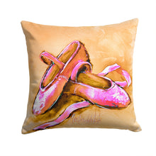 Load image into Gallery viewer, Ballet Shoes Brown and Pink Throw Pillow - 14x14 Decorative Pillow – Art for Your Home &amp; Patio MW1304PW1414