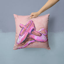 Load image into Gallery viewer, Ballet Shoes Pink Throw Pillow - 14x14 Decorative Pillow – Art for Your Home &amp; Patio MW1305PW1414