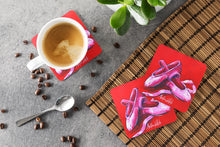 Load image into Gallery viewer, Ballet Shoes Red Foam Coaster  MW1306FC